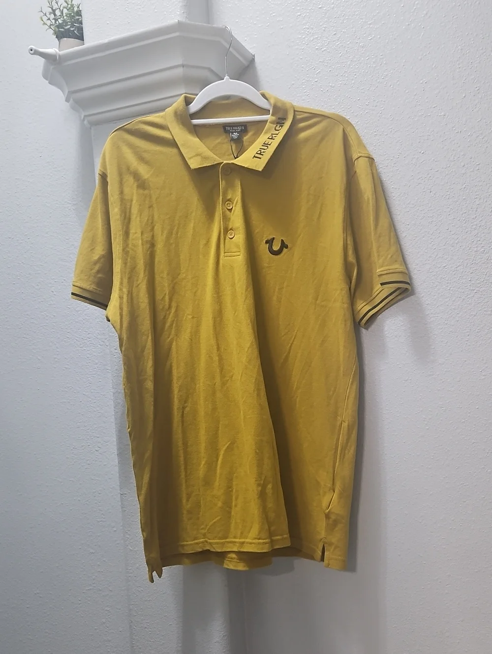 True Religion Men’s Yellow Polo Shirt
